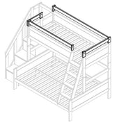 LIFETIME Kidsrooms Bed accessory White Safety Guard with front and side opening for Family Bed