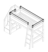 LIFETIME Kidsrooms Bed accessory White Safety Guard with front and side opening for slanted ladder