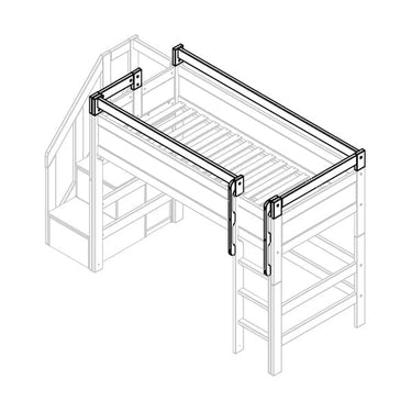 LIFETIME Kidsrooms Bed accessory White Safety Guard with front and side opening for straight ladder