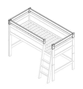 LIFETIME Kidsrooms Bed accessory White Safety Guard with front opening for slanted ladder
