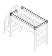 LIFETIME Kidsrooms Bed accessory White Safety Guard with side opening